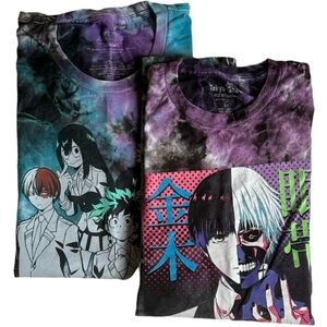 Tokyo Ghoul & My Hero Academia Tie-Dye T-Shirts by Funimation